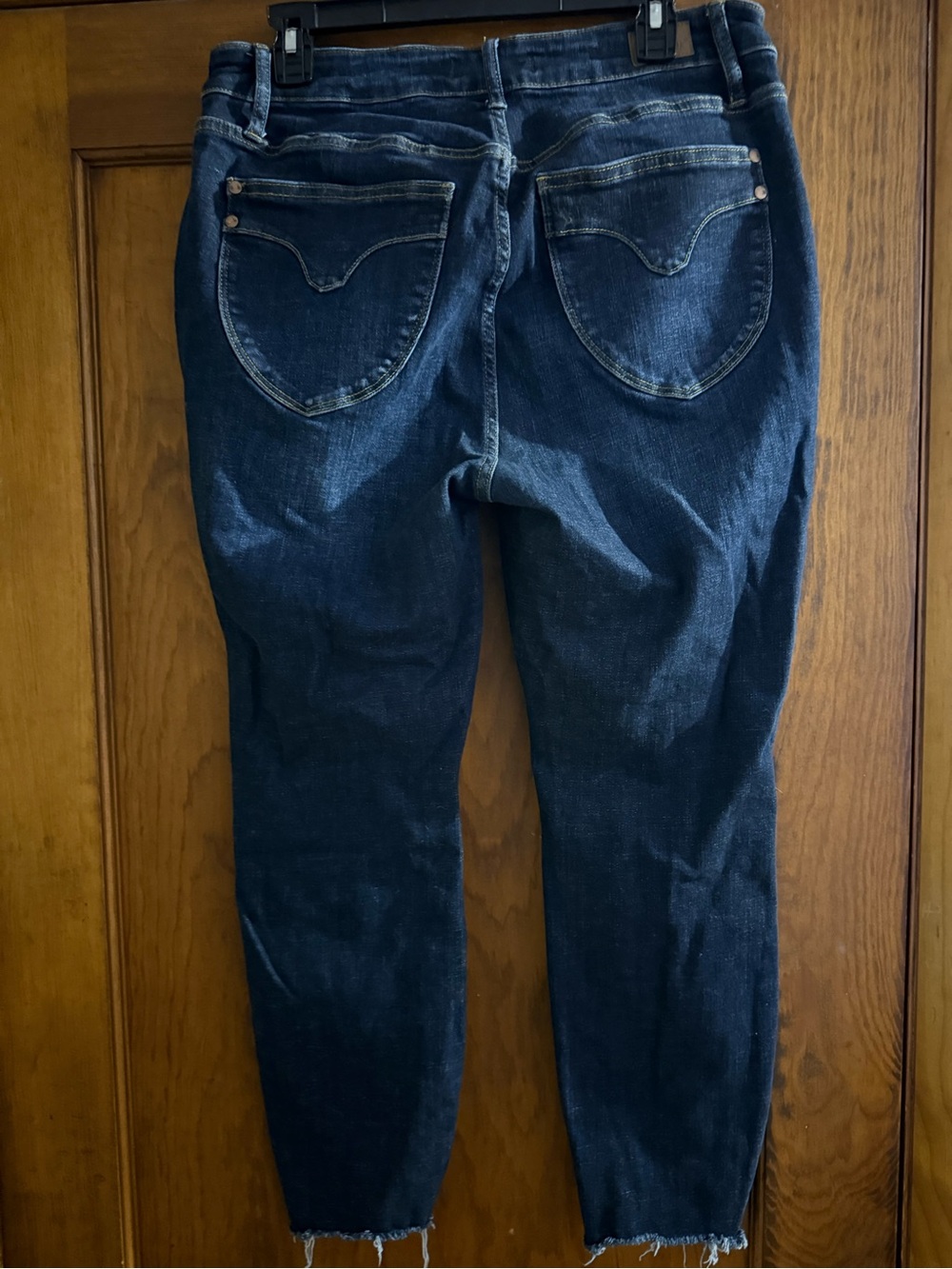 Judy Blue Dark Indigo Jeans with Contrast Gold Stitching - Picture 4 of 9